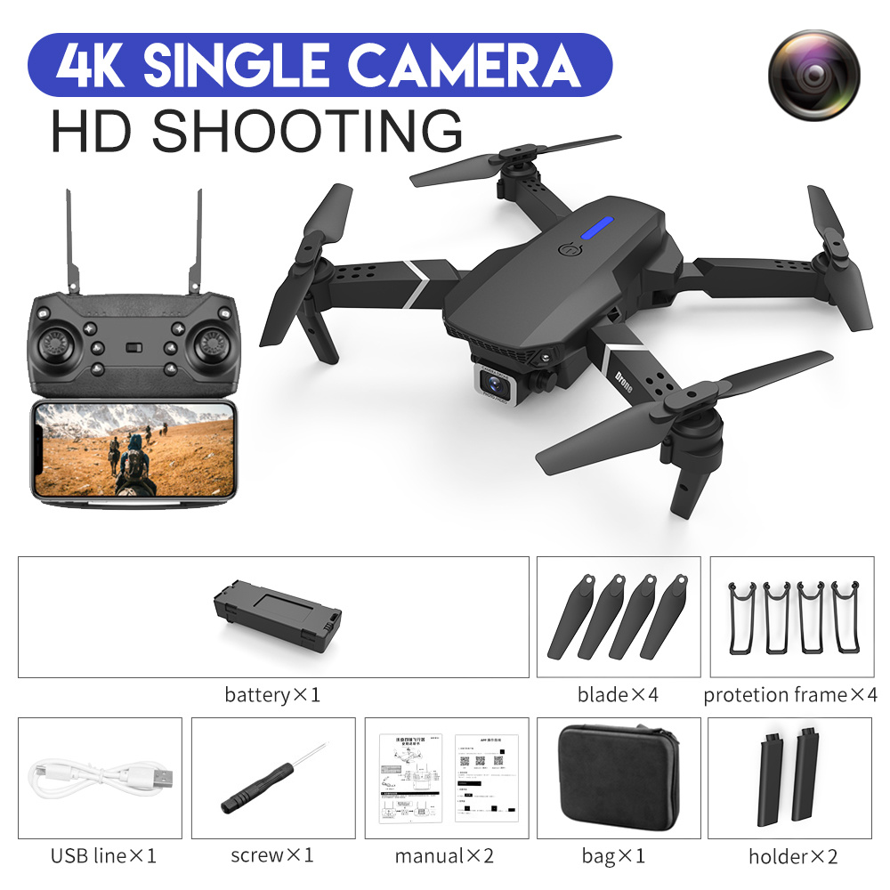 E88 Drone Aerial Photography HD 4K Dual Camera Remote Control Airplane Toy - Image 2