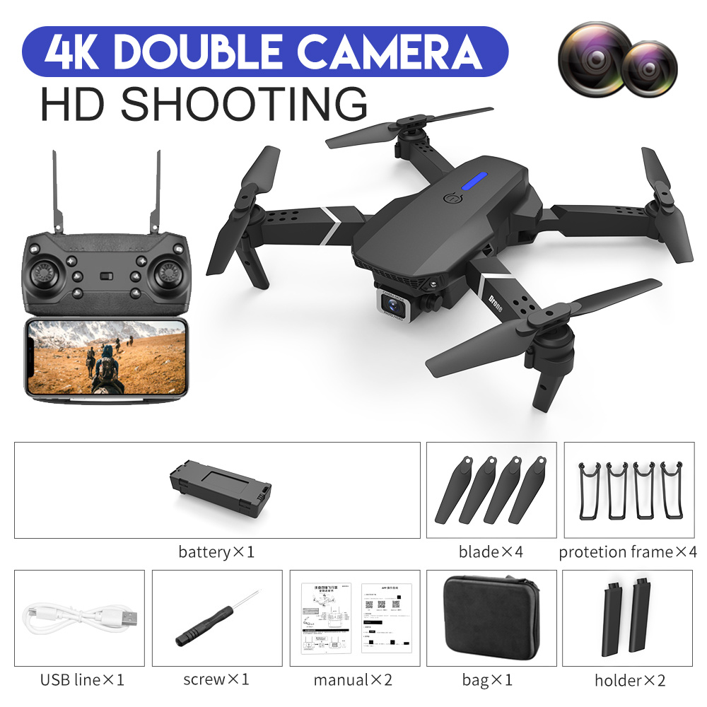 E88 Drone Aerial Photography HD 4K Dual Camera Remote Control Airplane Toy - Image 6